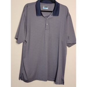 PGA Tour Men's Sz  Extra Large Polo Pro Series Blue Tees Golf Clubs All Over